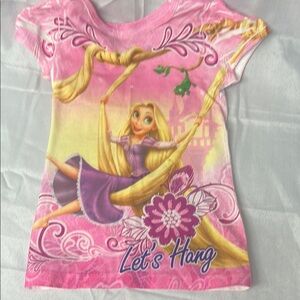 Disney Rapunzel Pink and Purple Kids T-Shirt
